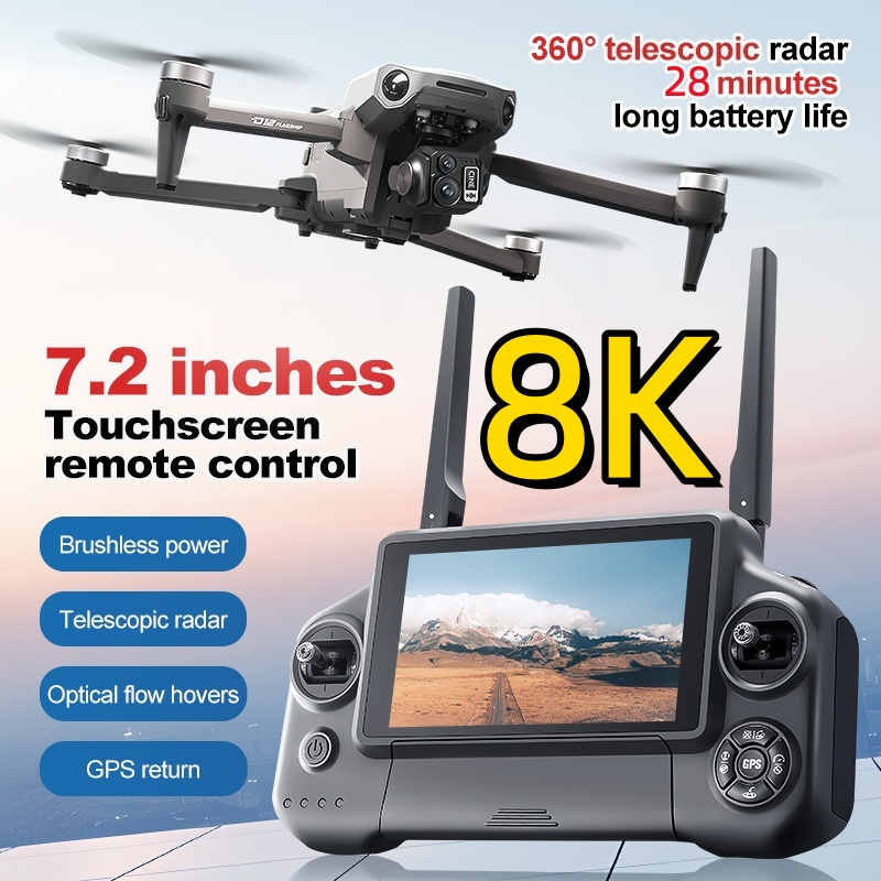 8K 3 Axis Gimbal Brushless 7.2 - Fpv Brushless Rc Drone 4K 评论和价格