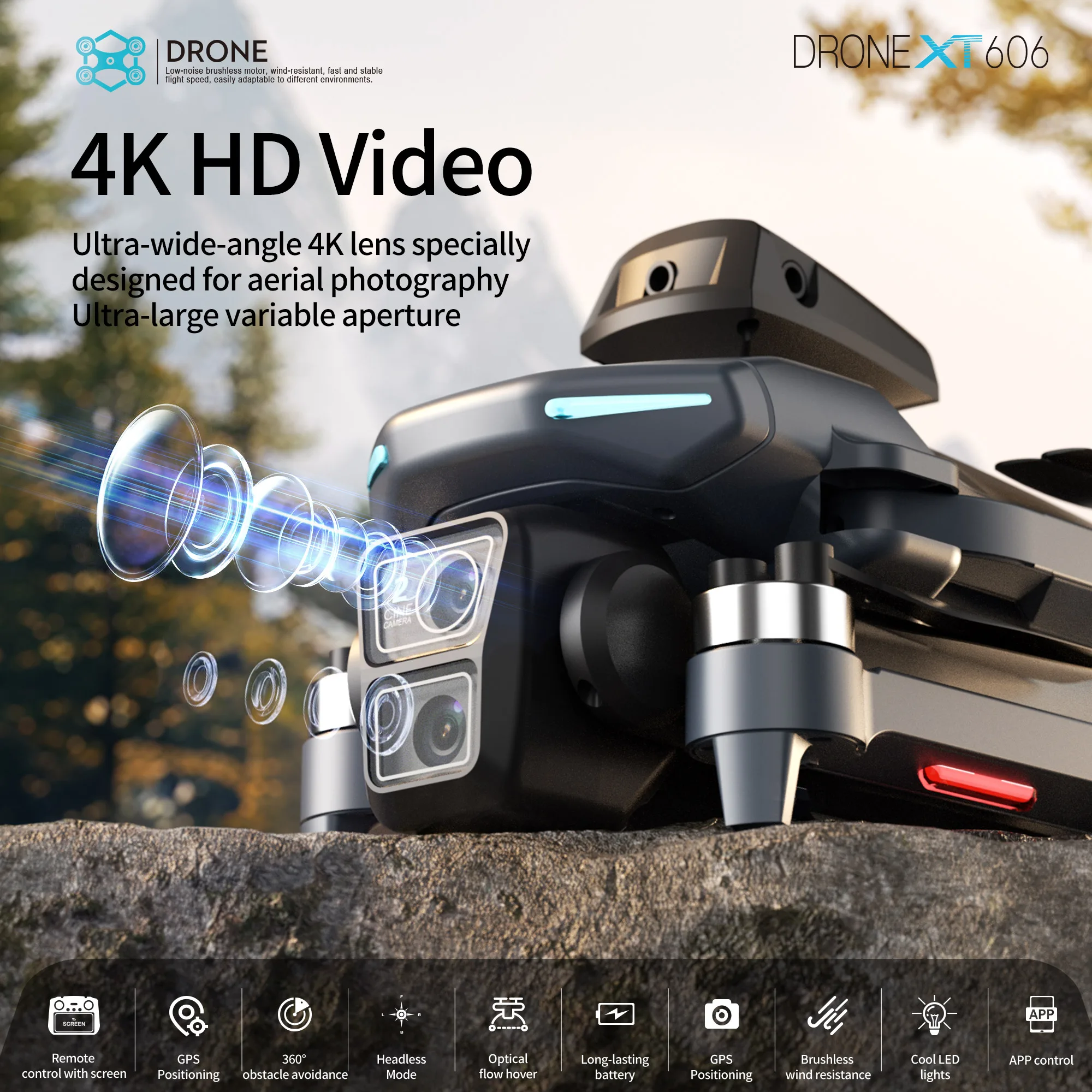 Original XT606 Drone Professio - Fpv Brushless Rc Drone 4K 评论和价格