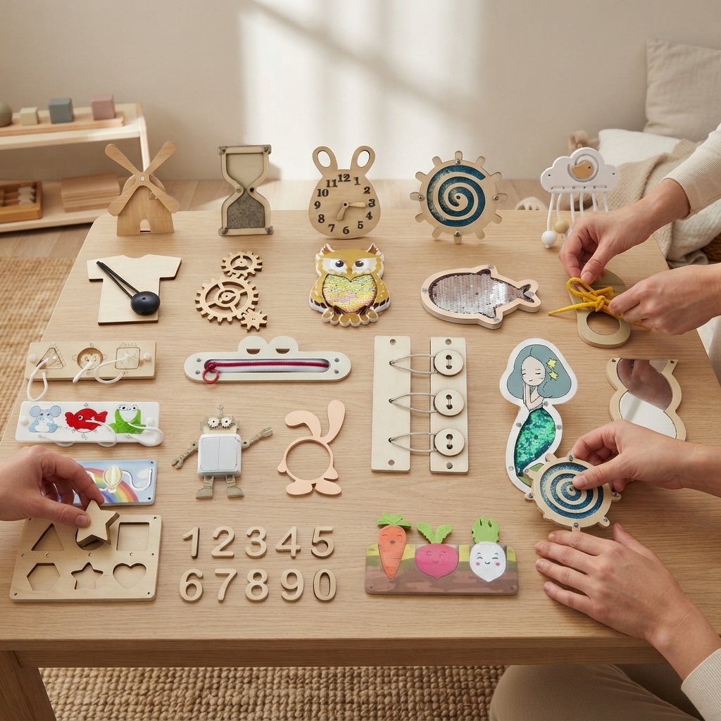 Hot Busy Board Montessori Wood - Montessori Wooden Busy Board Toddler 评论和价格