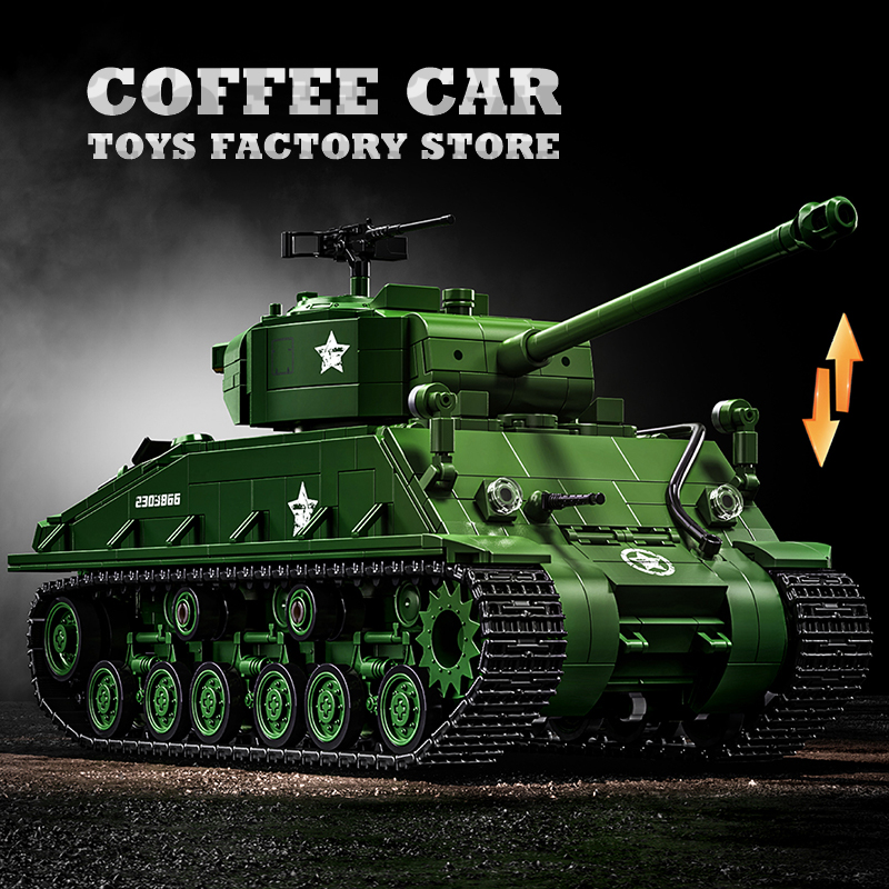 US Army M4 Tank Building Block - Lego Compatible Military Tank 评论和价格