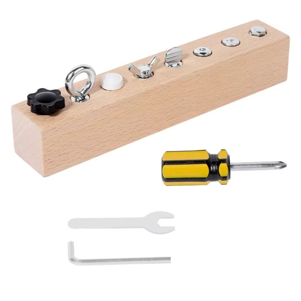 New Portable Montessori Screw  - Montessori Wooden Busy Board Toddler 评论和价格