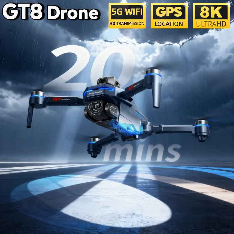 HOT For LSRC GT8 Drone 4K Prof - Fpv Brushless Rc Drone 4K 评论和价格