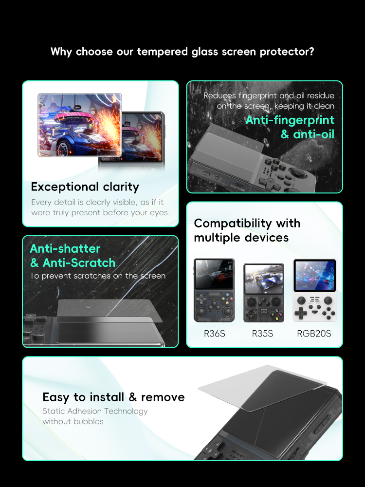 DATA FROG R36S Screen Protecto - Retro Handheld Game Console R36S 评论和价格