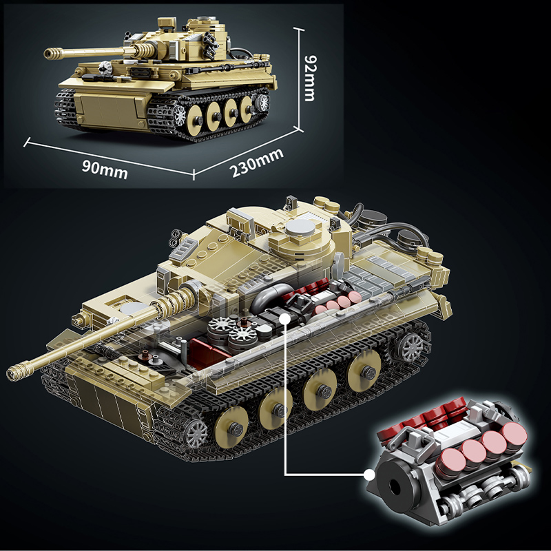 Military 1000Pcs Germany Tiger - Lego Compatible Military Tank 评论和价格