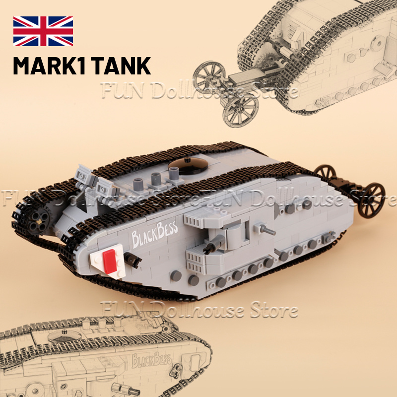 MOC WW1 Military Army Soldier  - Lego Compatible Military Tank 评论和价格