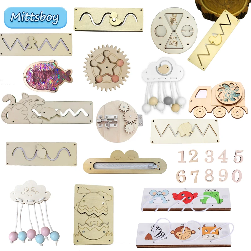 DIY Busy Board Montessori Educ - Montessori Wooden Busy Board Toddler 评论和价格