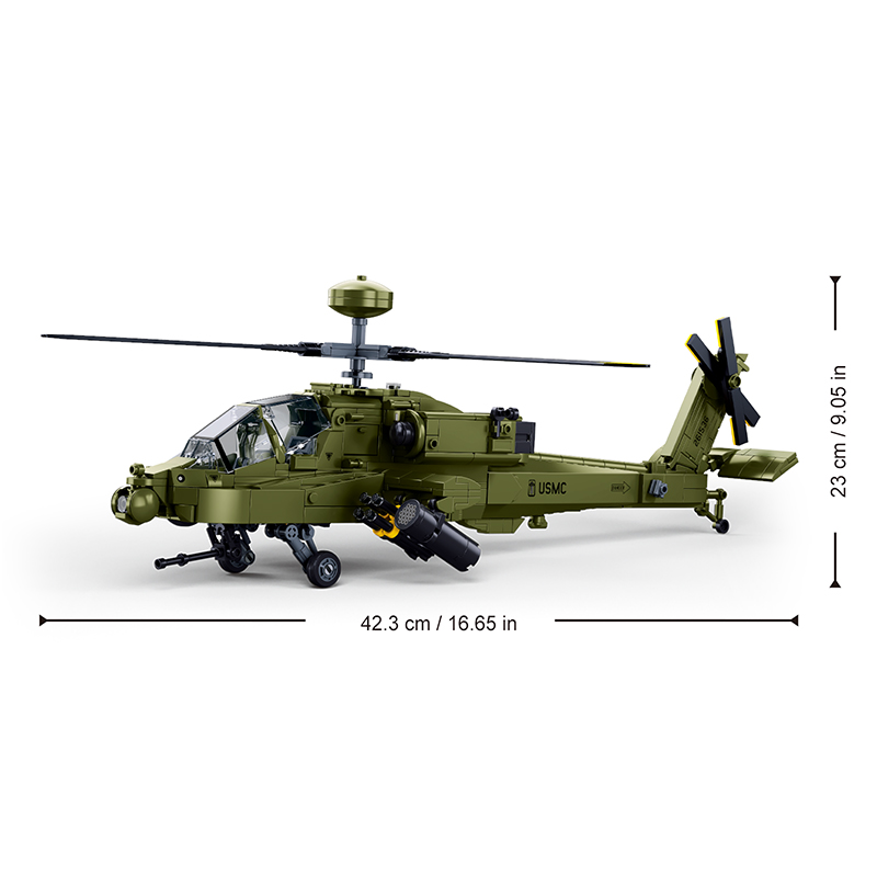 Sluban M38‑B1536 Boeing AH‑64D - Lego Compatible Military Tank 评论和价格