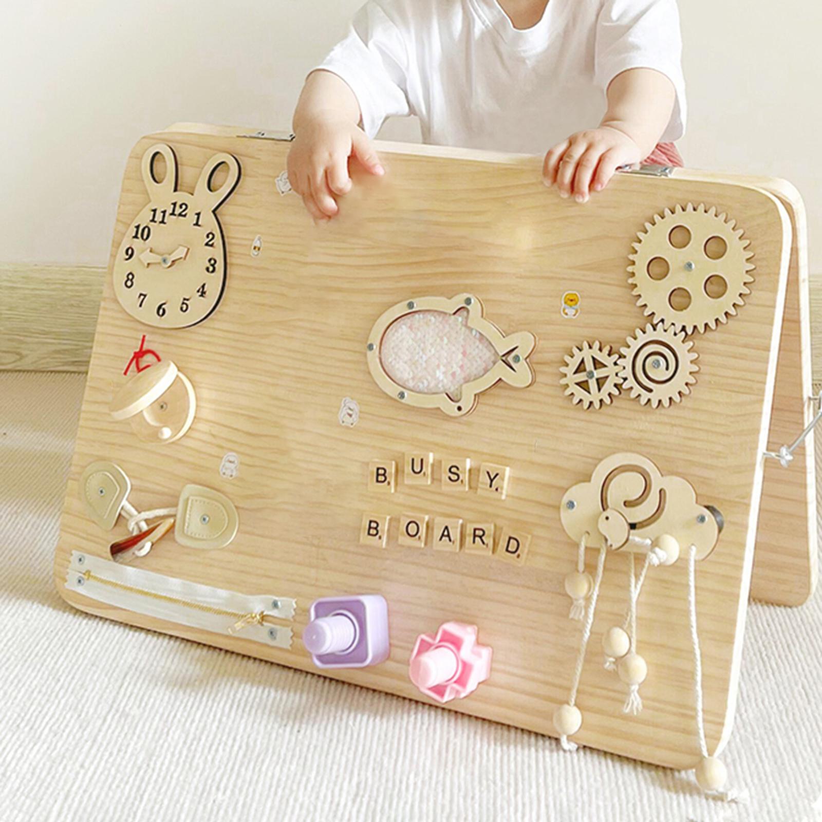 Wooden Montessori Busy Board P - Montessori Wooden Busy Board Toddler 评论和价格