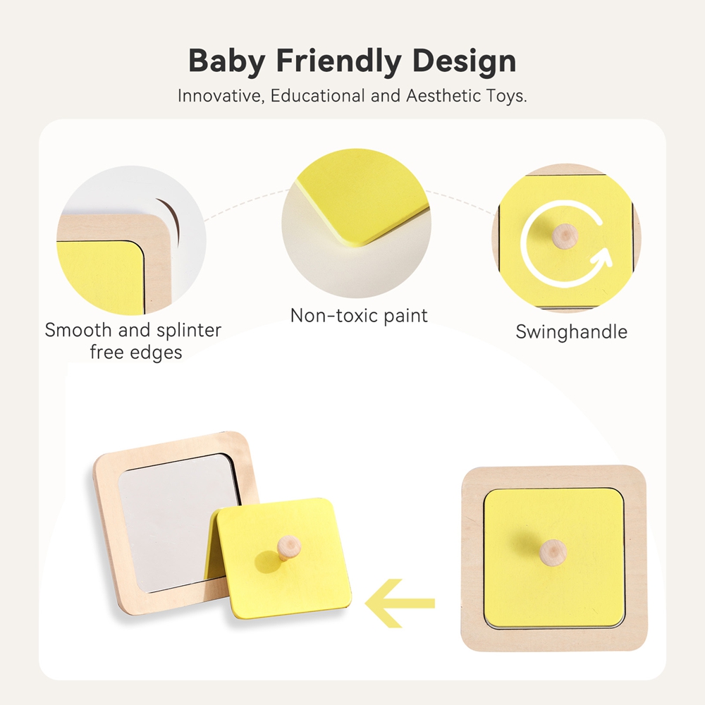Montessori Wooden Mirror Puzzl - Montessori Wooden Busy Board Toddler 评论和价格