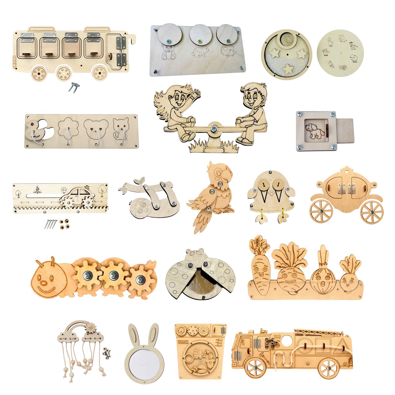 Wooden Busy Board Parts Montes - Montessori Wooden Busy Board Toddler 评论和价格