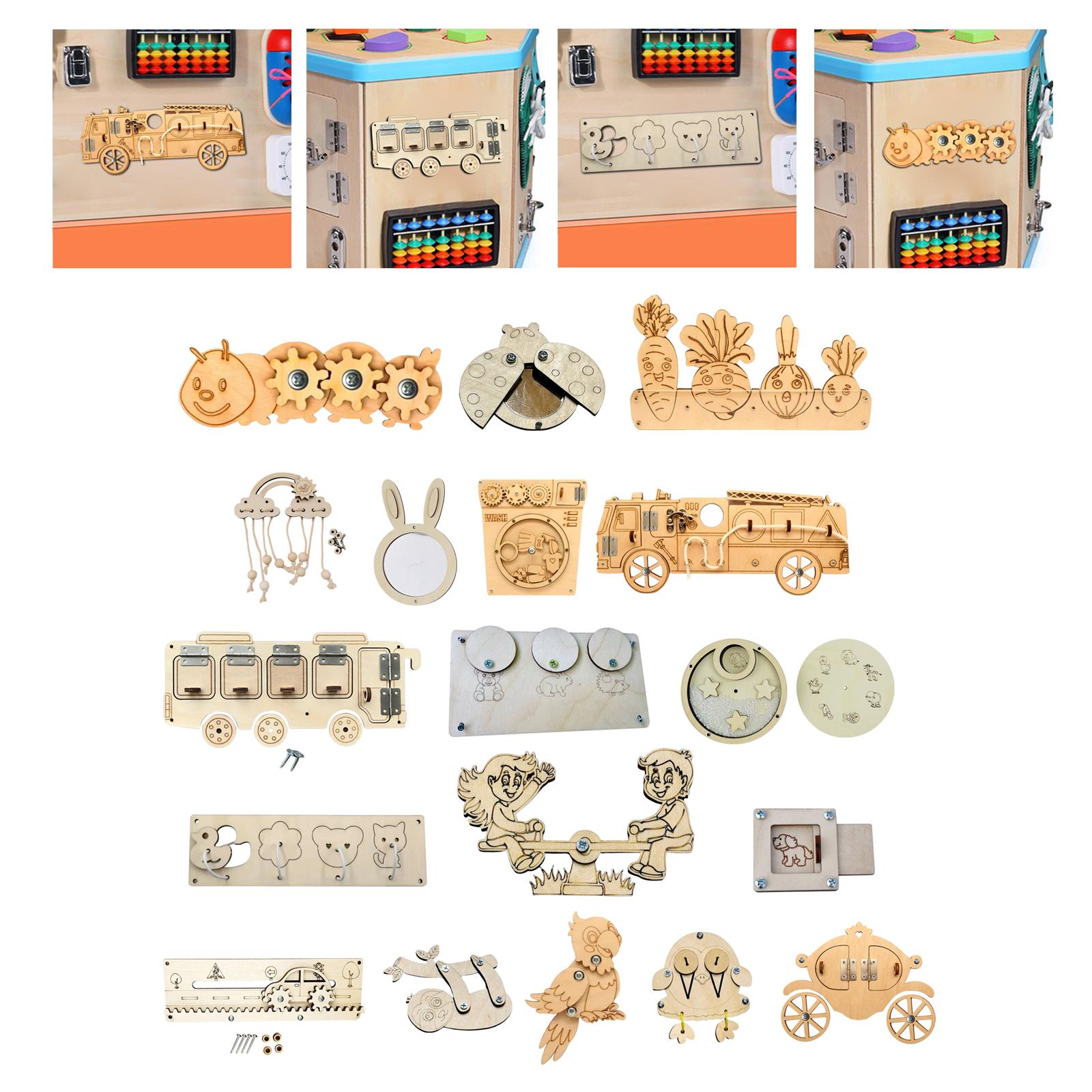 Wooden Busy Board Parts Montes - Montessori Wooden Busy Board Toddler 评论和价格
