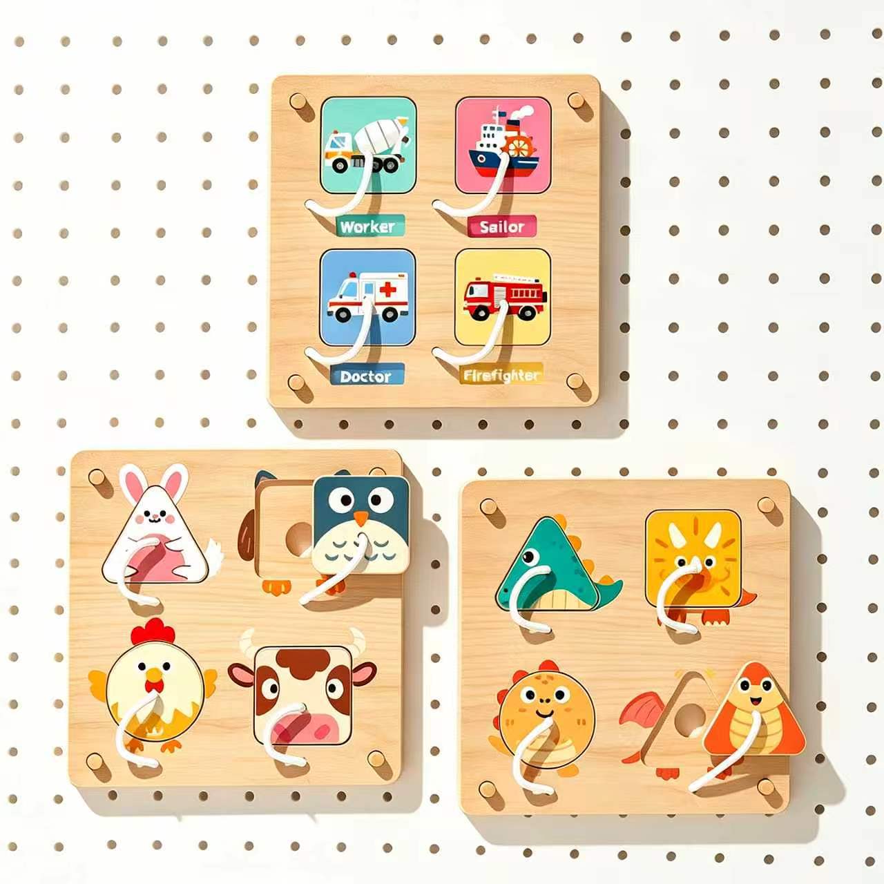 Montessori Wooden Busy Board D - Montessori Wooden Busy Board Toddler 评论和价格