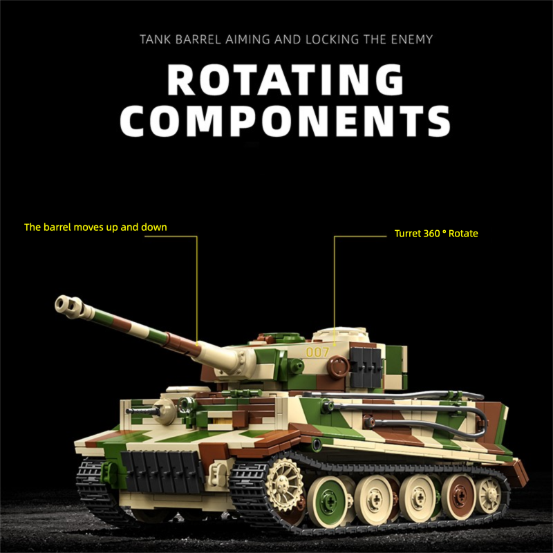 1:28 German Tiger Tank Buildin - Lego Compatible Military Tank 评论和价格