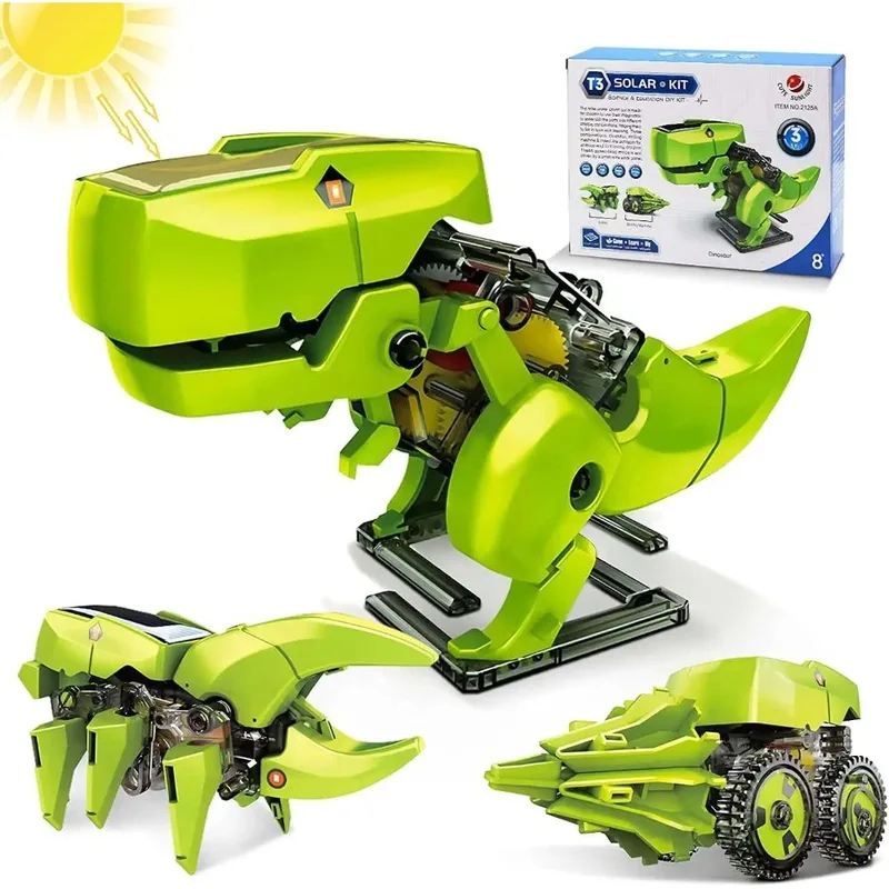 3-in-1 Solar Robot Kit, Dinosa - Stem Solar Robot Kit For Kids 评论和价格