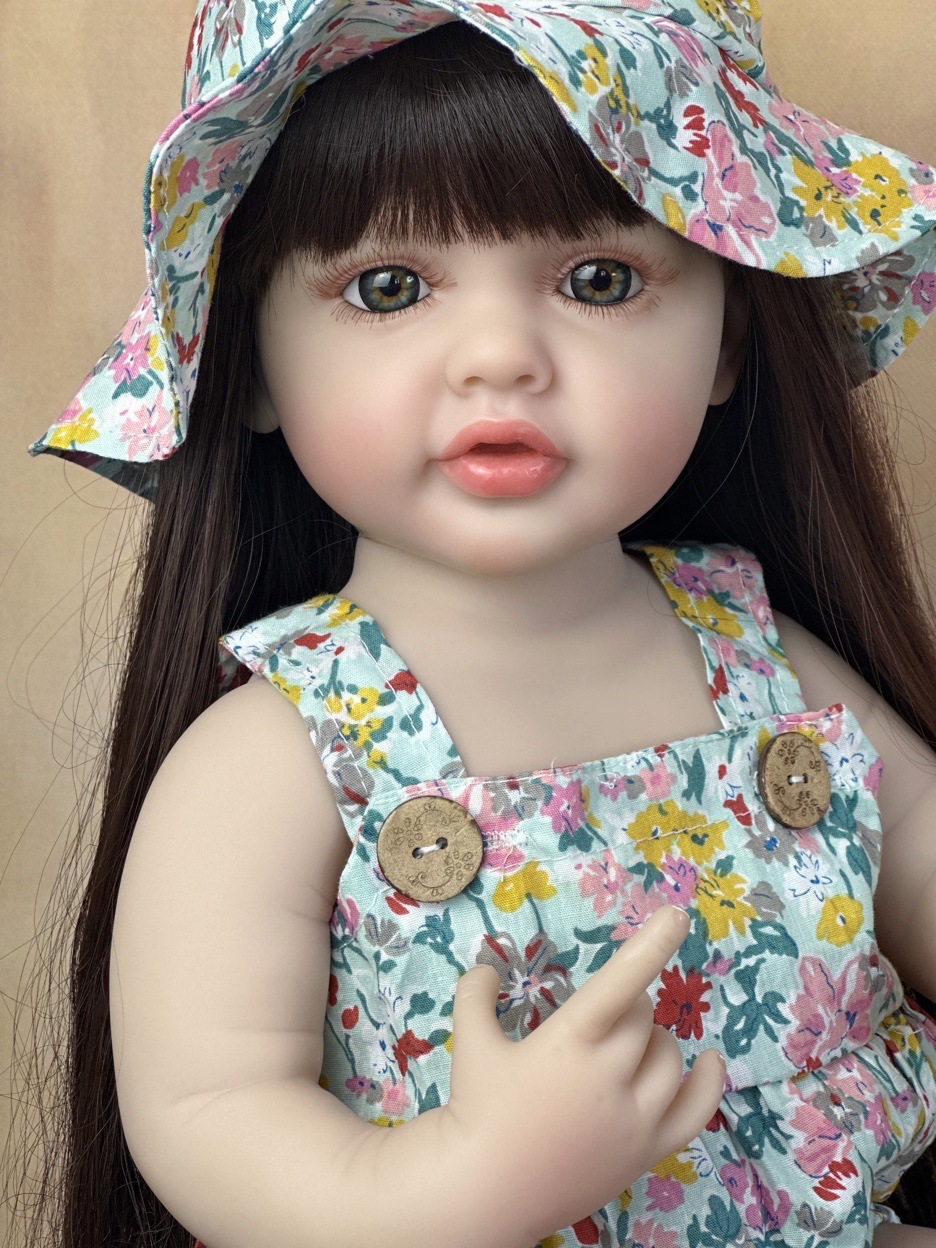 22Inch Cuddly Full Body Silico - Reborn Baby Doll Silicone Realistic 评论和价格