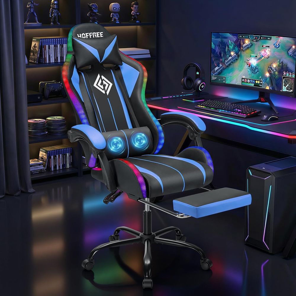 LED Gaming Chair with Massage  - Video Games 评论和价格