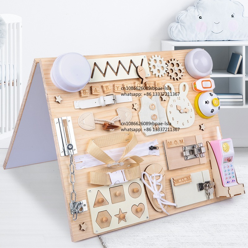 Montessori Busy Board Wooden S - Montessori Wooden Busy Board Toddler 评论和价格